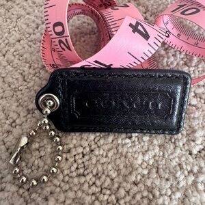 Coach Black and Silver Keychain
